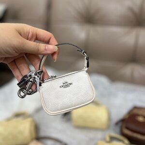 NWT Coach Mini Nolita Bag Charm In Signature Canvas